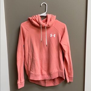 pink cowl neck sweatshirt